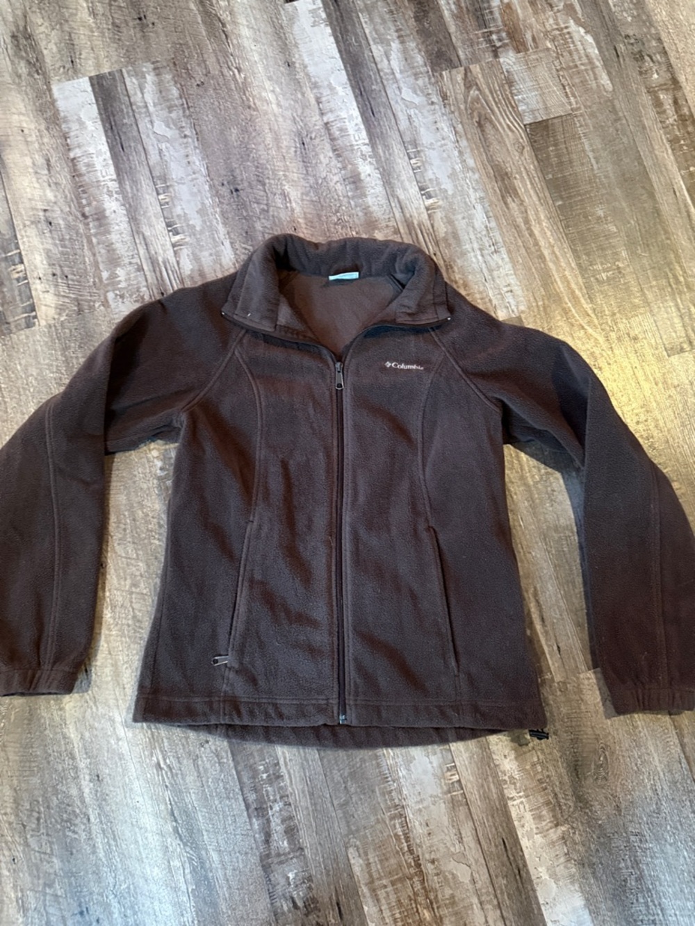 Columbia Dark Brown Zip-Up Fleece Jacket